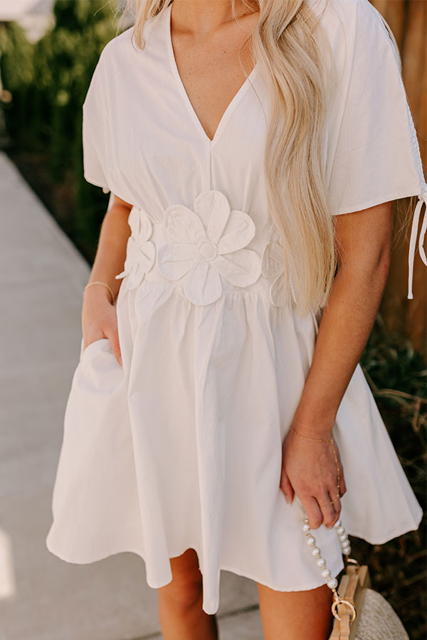 Impressions Kind Energy Mini Dress In White