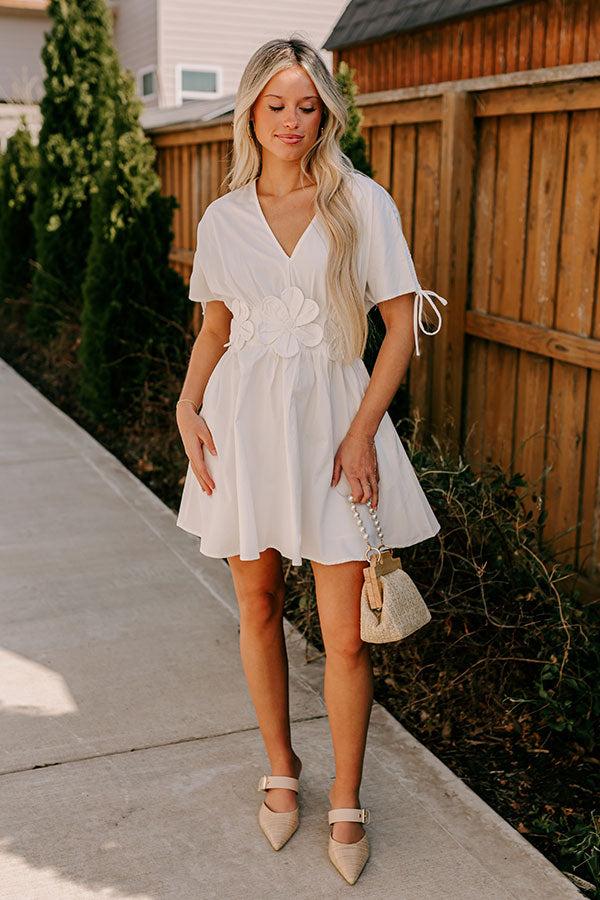 Impressions Kind Energy Mini Dress in White