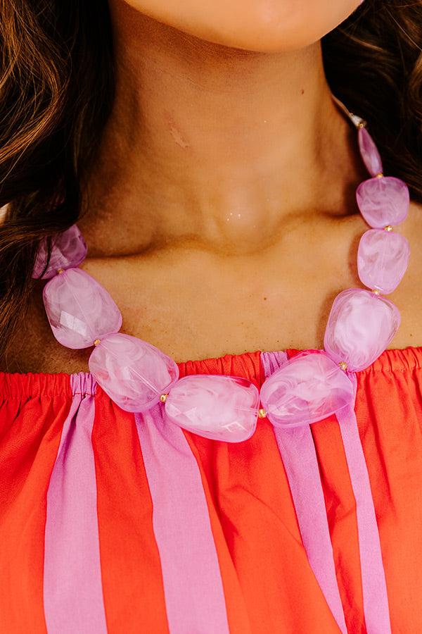 Impressions Kind Gesture Necklace In Lavender