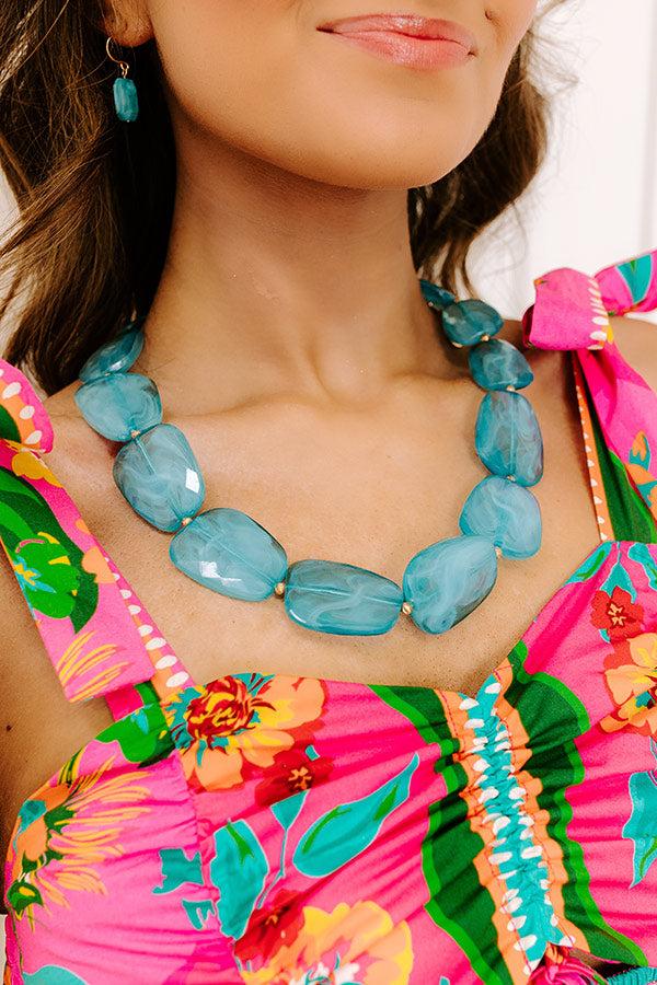 Impressions Kind Gesture Necklace in Turquoise