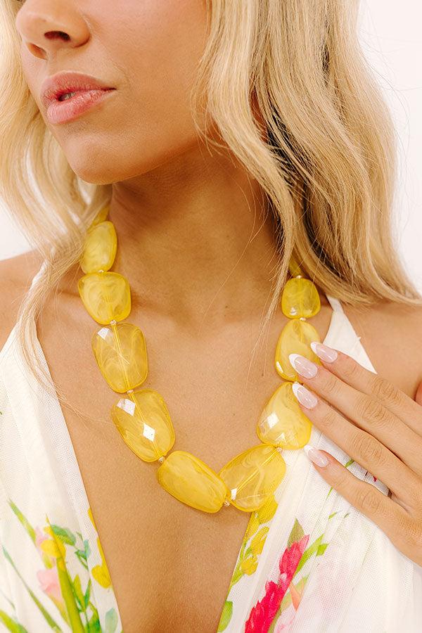 Impressions Kind Gesture Necklace in Yellow