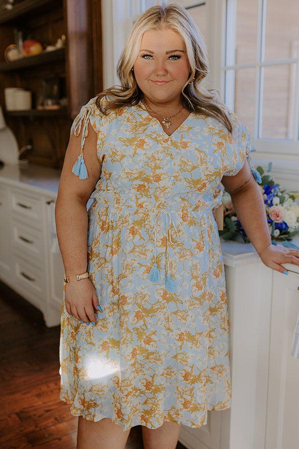 Impressions Kind Moment Floral Mini Dress Curves