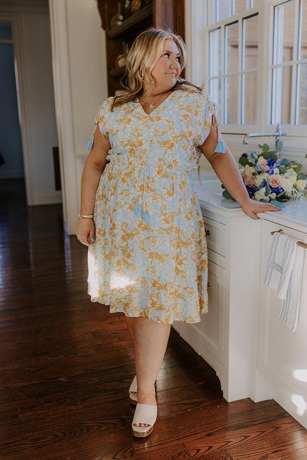 Impressions Kind Moment Floral Mini Dress Curves