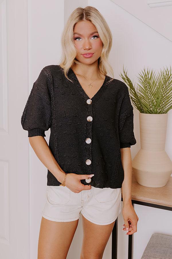 Impressions Kind Moment Knit Top in Black