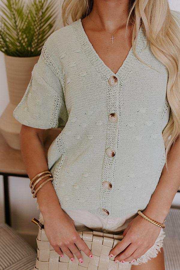 Impressions Kind Moment Knit Top In Sage