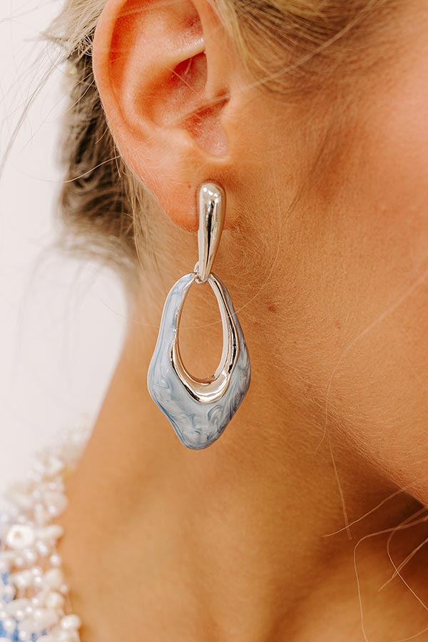 Impressions Kind Smile Earrings In Blue