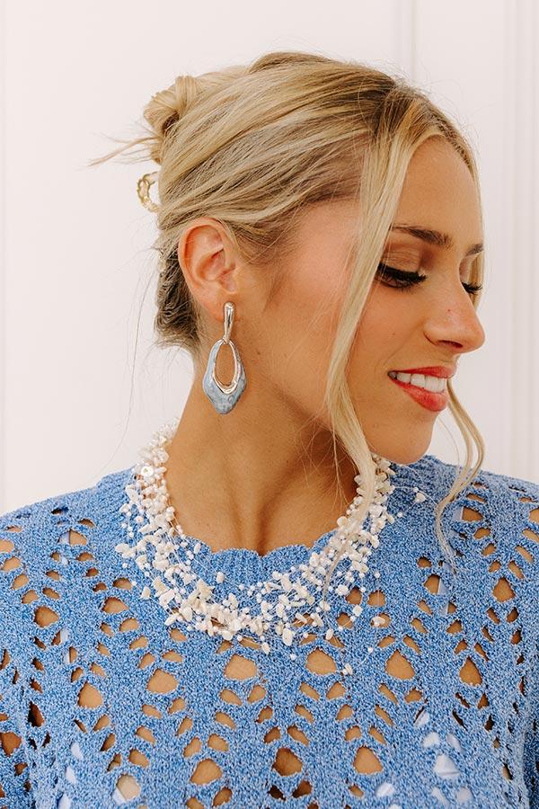 Impressions Kind Smile Earrings in Blue