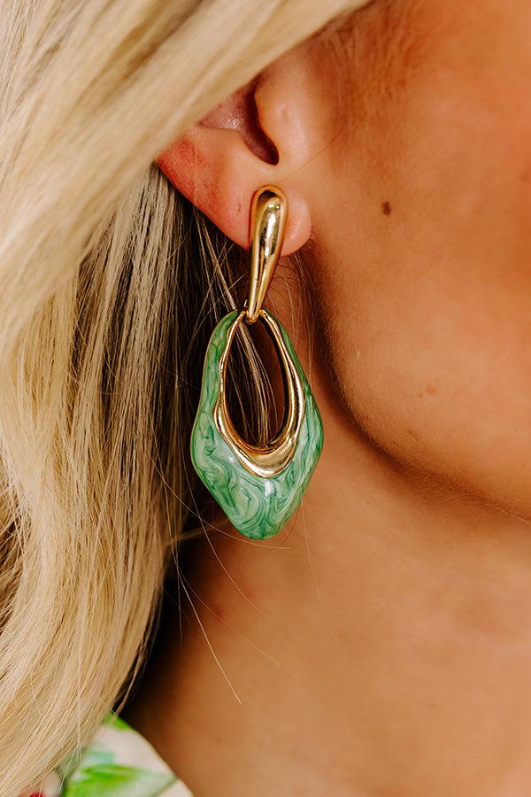 Impressions Kind Smile Earrings In Green