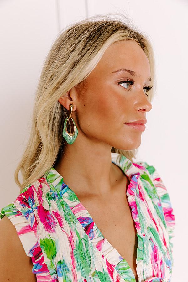 Impressions Kind Smile Earrings in Green