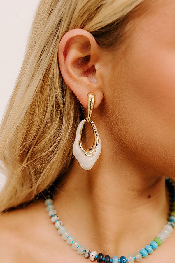 Impressions Kind Smile Earrings In Ivory