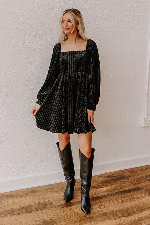 Impressions Kiss At Midnight Velvet Mini Dress