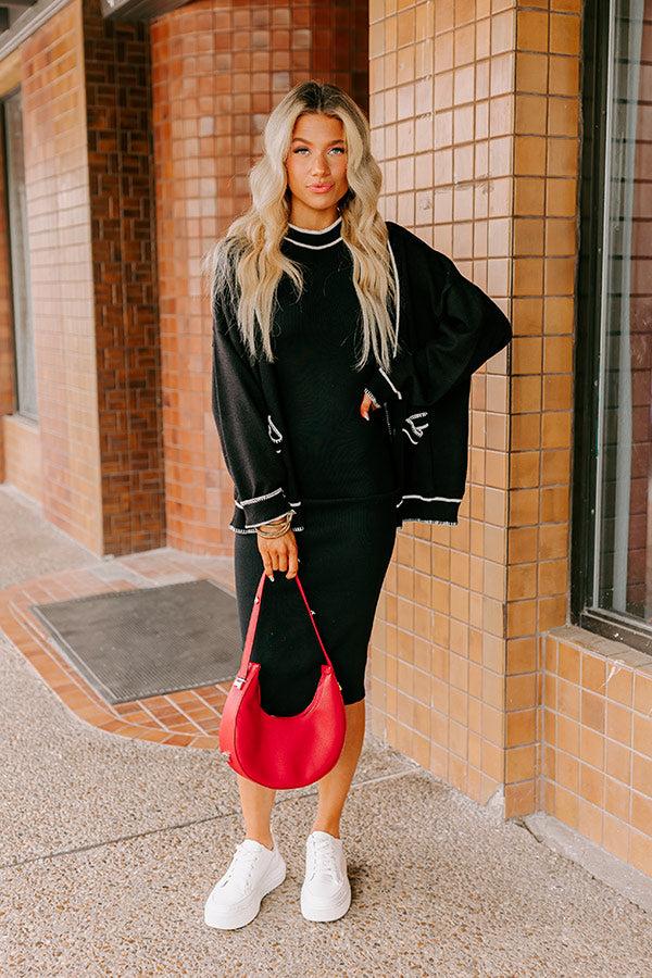 Impressions L.A Bound Knit Midi In Black