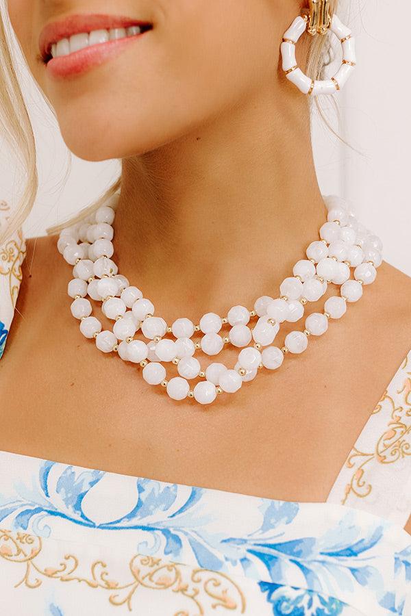 Impressions Lady Luck Layered Necklace In White