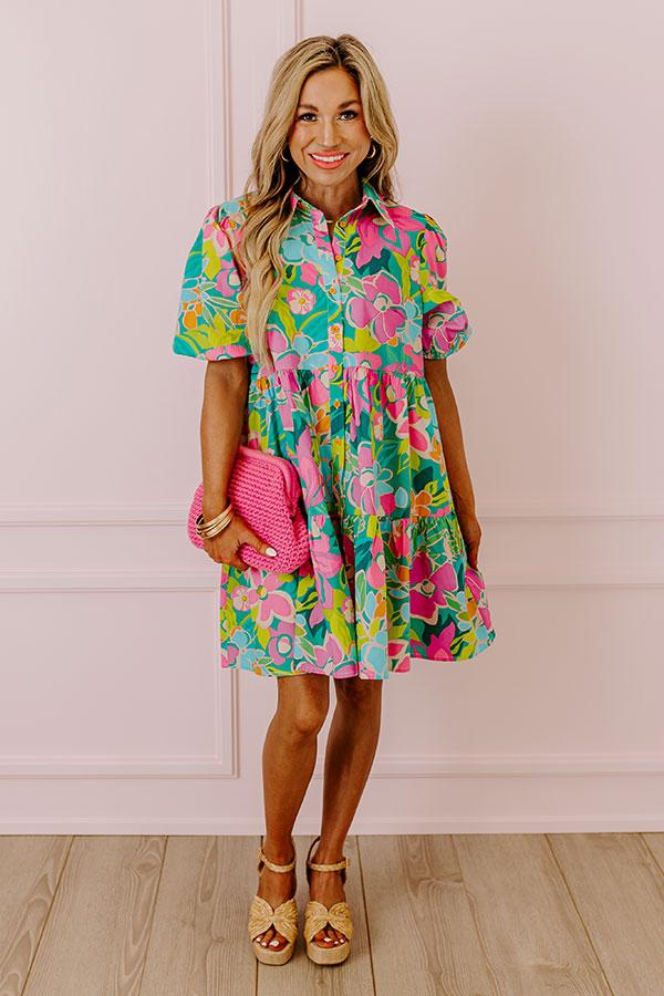 Impressions Lagoon Luxe Floral Mini Dress