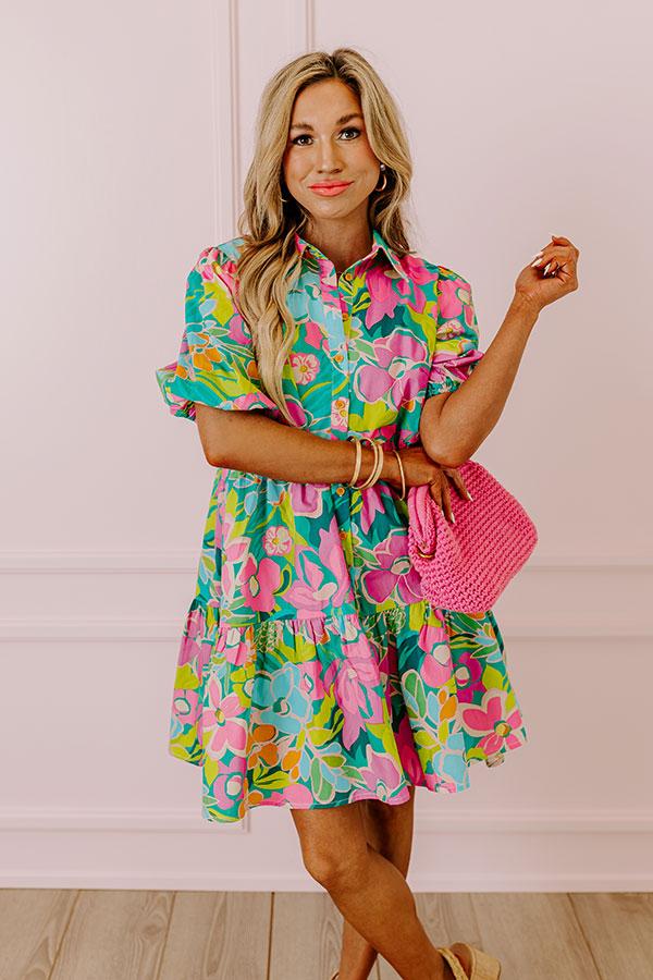 Impressions Lagoon Luxe Floral Mini Dress