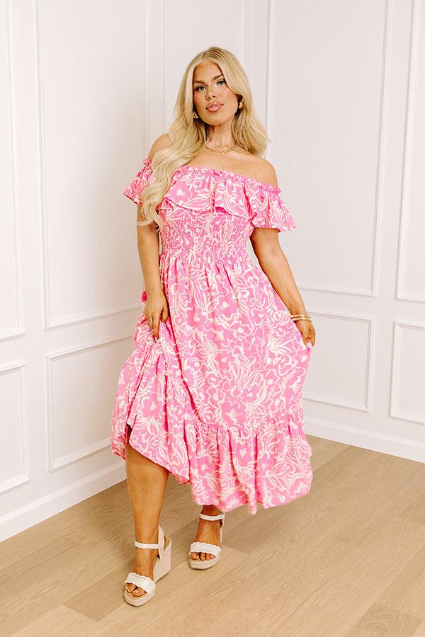 Impressions Laguna Luxe Smocked Midi Curves