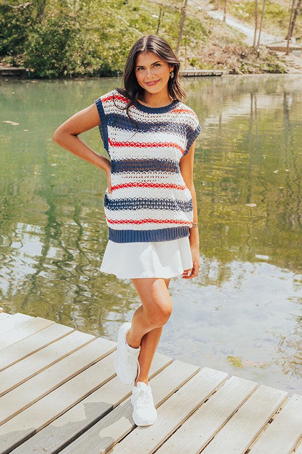 Impressions Lake Days Knit Stripe Top