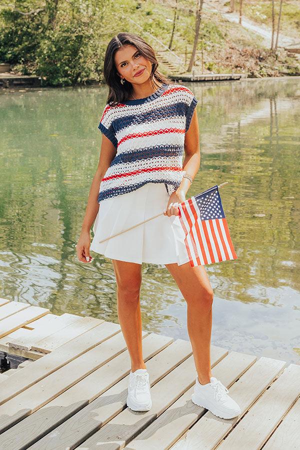 Impressions Lake Days Knit Stripe Top