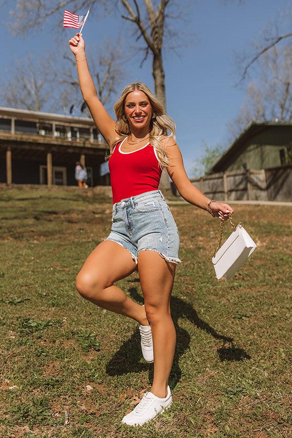 Impressions Lake Life Seamless Tank In Red