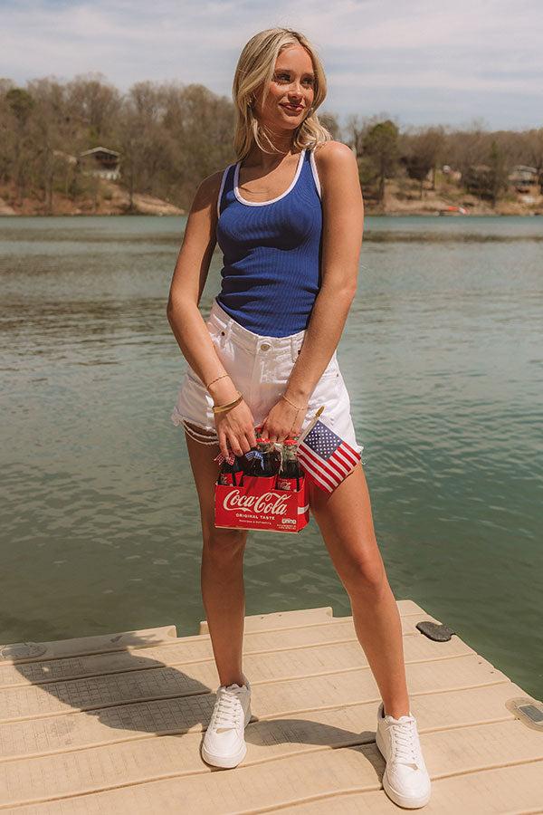 Impressions Lake Life Seamless Tank In Royal Blue