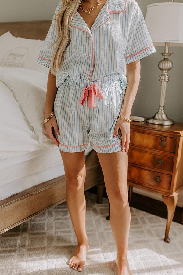 Impressions Lakeside Bliss Stripe Pajama Shorts