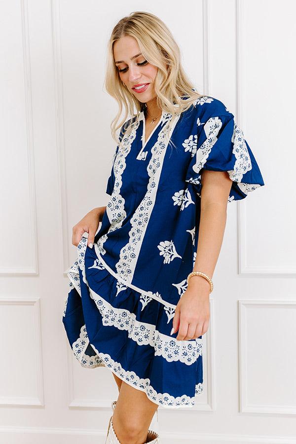 Impressions Lei And Mai Tais Floral Mini Dress