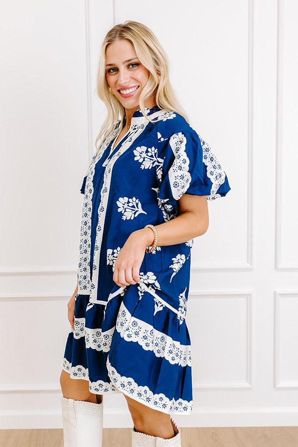 Impressions Lei And Mai Tais Floral Mini Dress