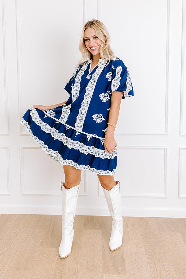 Impressions Lei And Mai Tais Floral Mini Dress