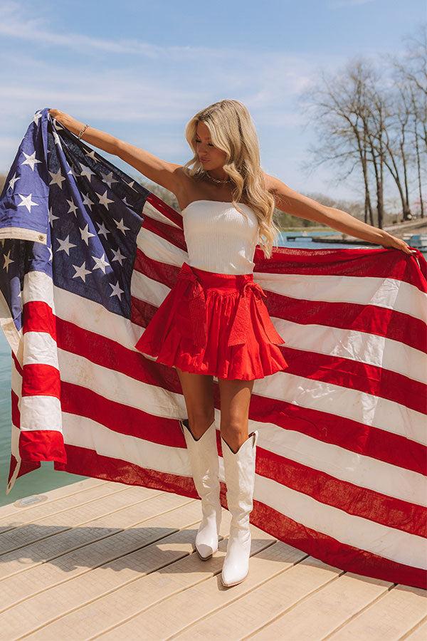 Impressions Liberty Lane High Waist Mini Skirt