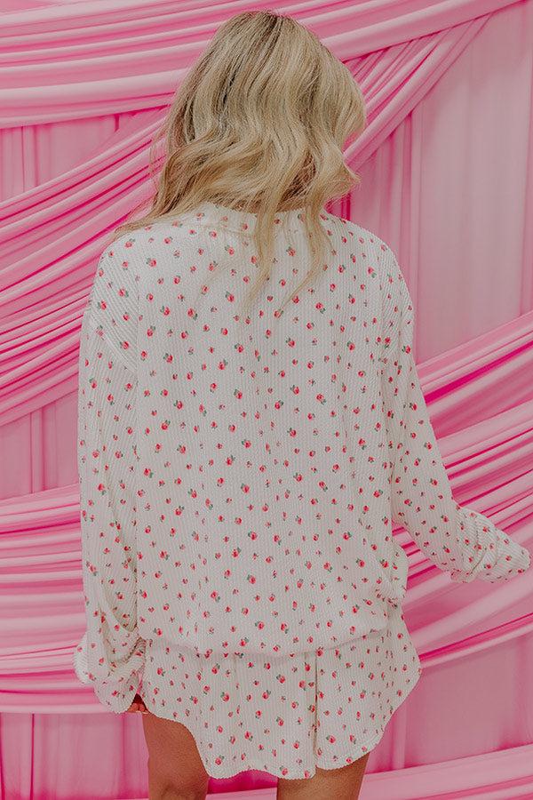 Impressions Life Full Of Roses Knit Top