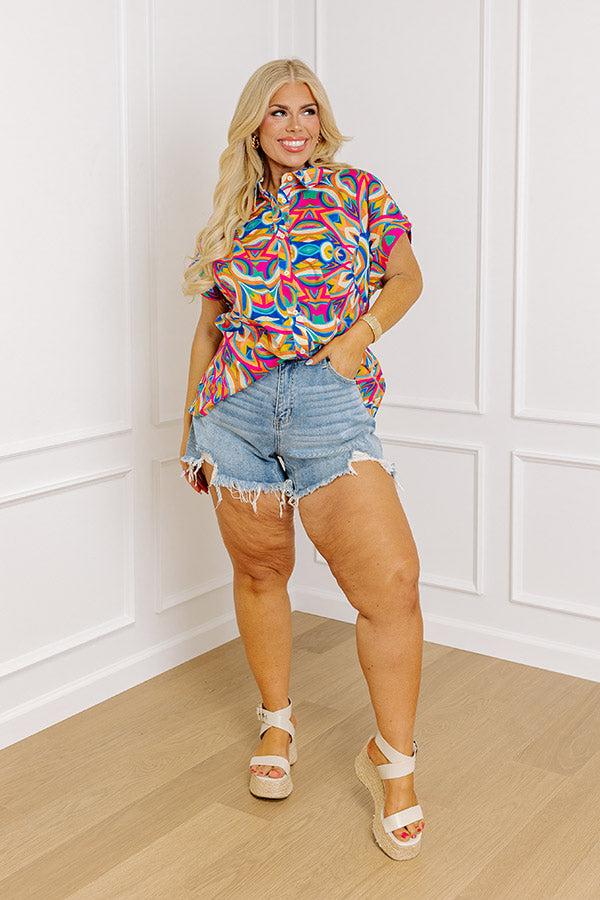 Impressions Livin' In Color Button Up Curves