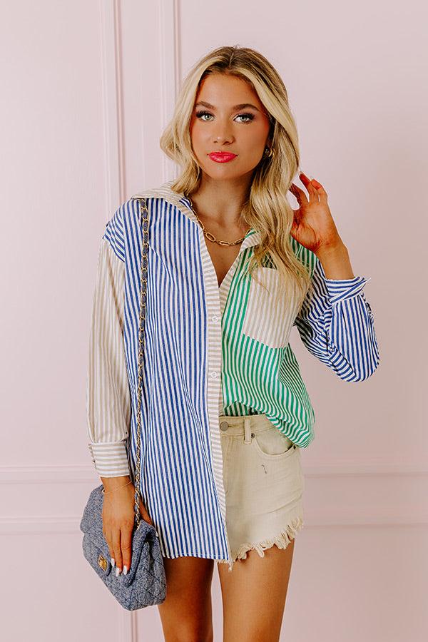 Impressions London Landmarks Color Block Button Up