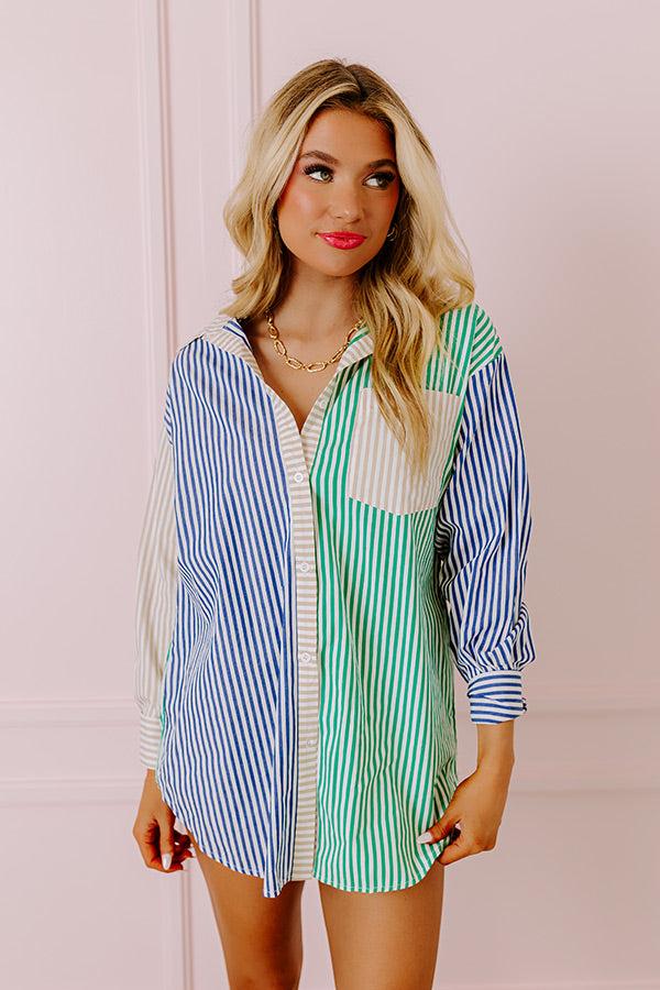 Impressions London Landmarks Color Block Button Up