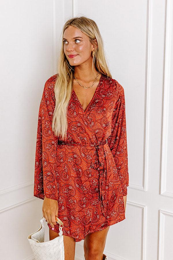 Impressions London Landscape Floral Wrap Dress