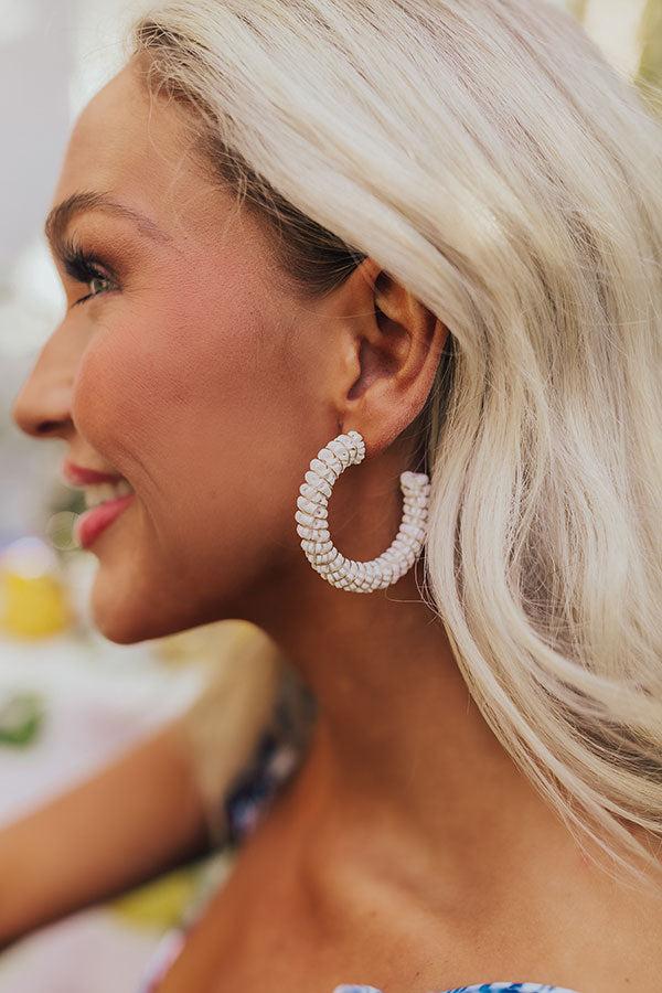 Impressions Looking Sassy Hoop Earrings In Ivory