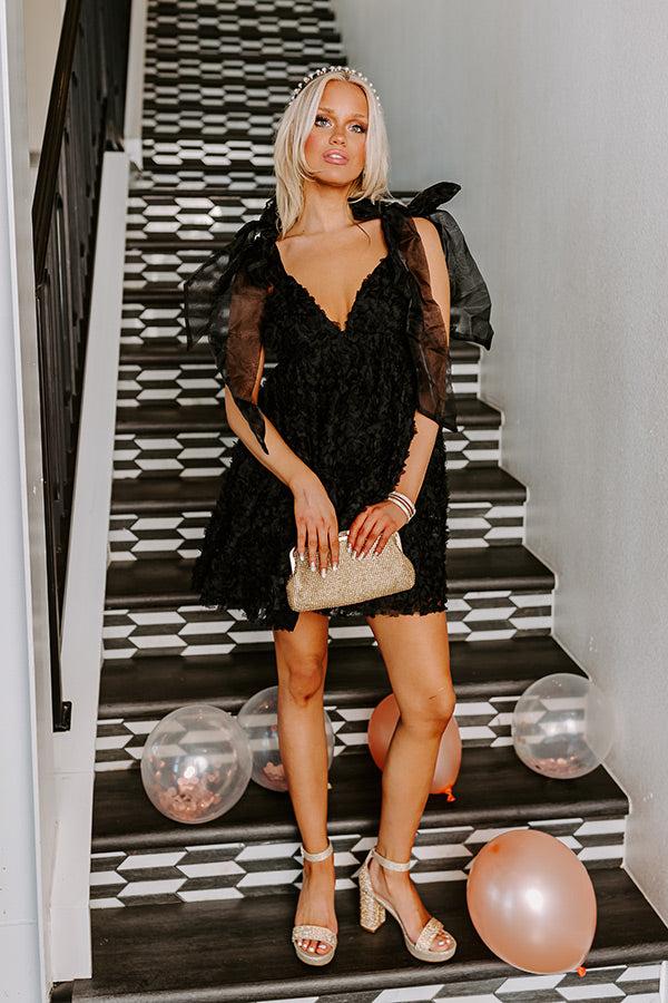 Impressions Lost In Your Eyes Mini Dress In Black