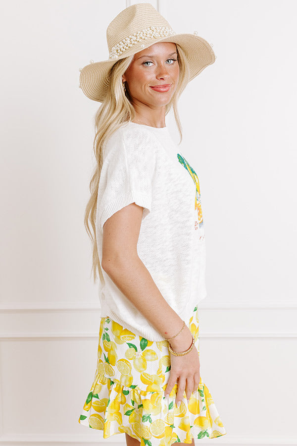 Impressions Love And Limoncello Knit Top