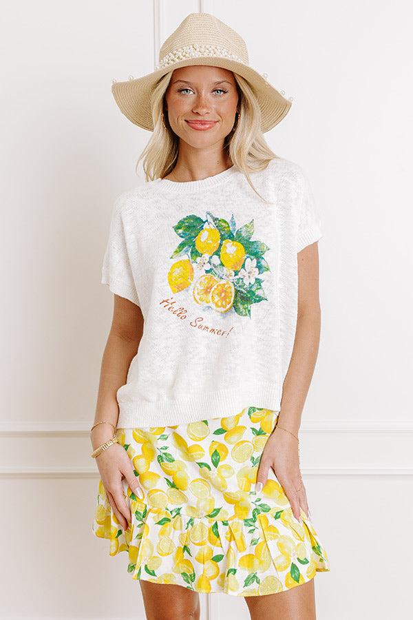 Impressions Love And Limoncello Knit Top