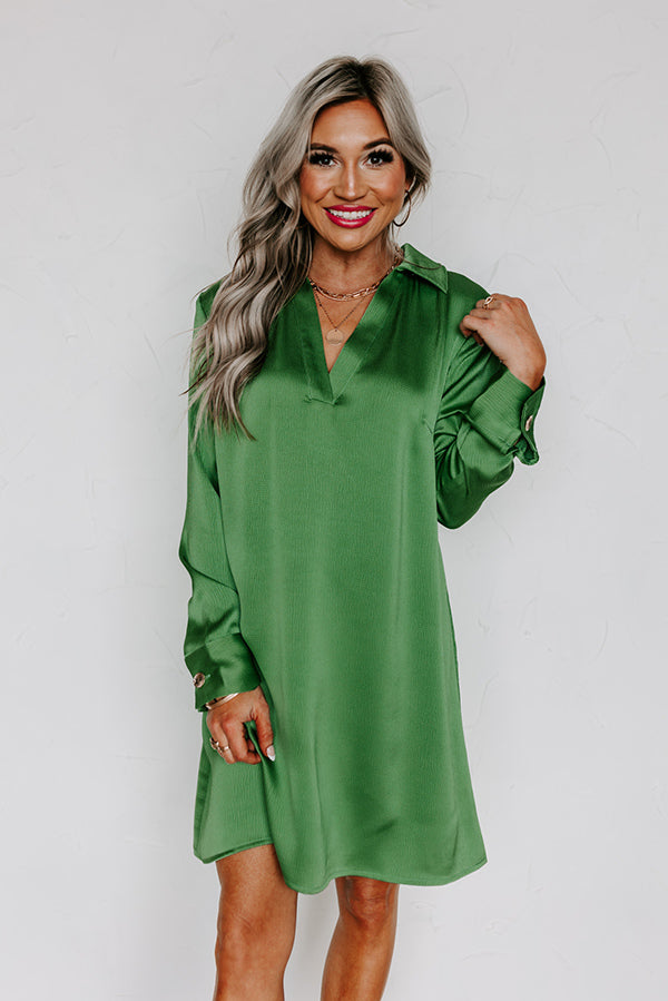 Impressions Love Crush Shift Dress In Green