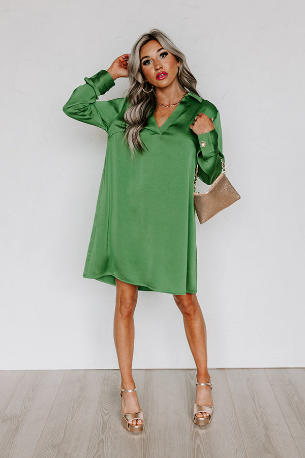 Impressions Love Crush Shift Dress In Green