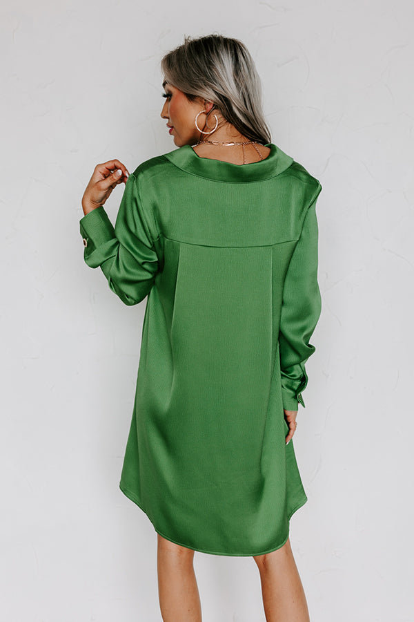 Impressions Love Crush Shift Dress In Green