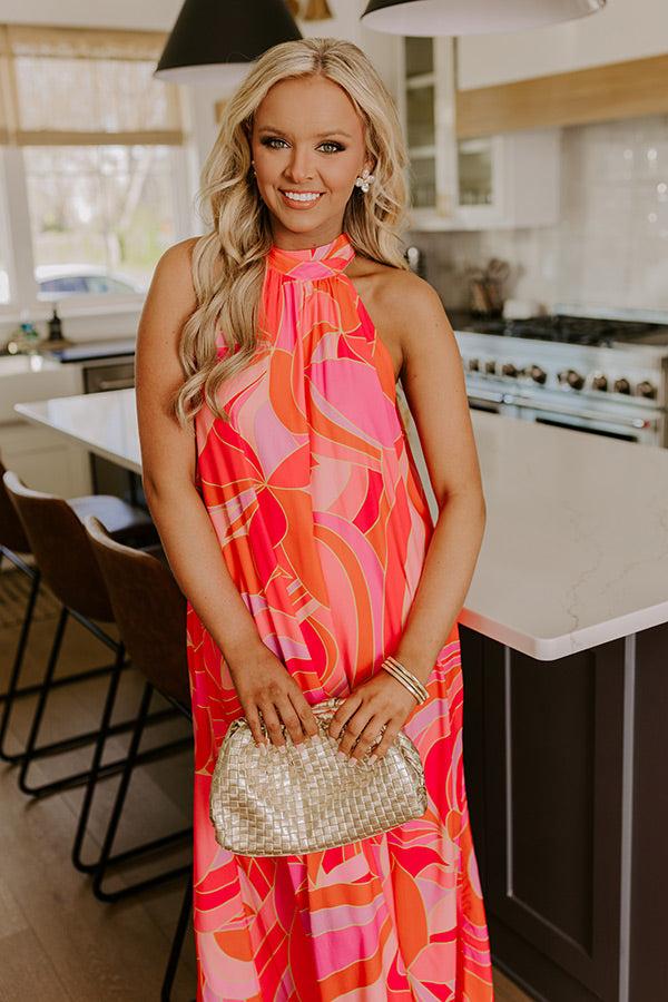 Impressions Loving Moment Maxi Dress In Pink