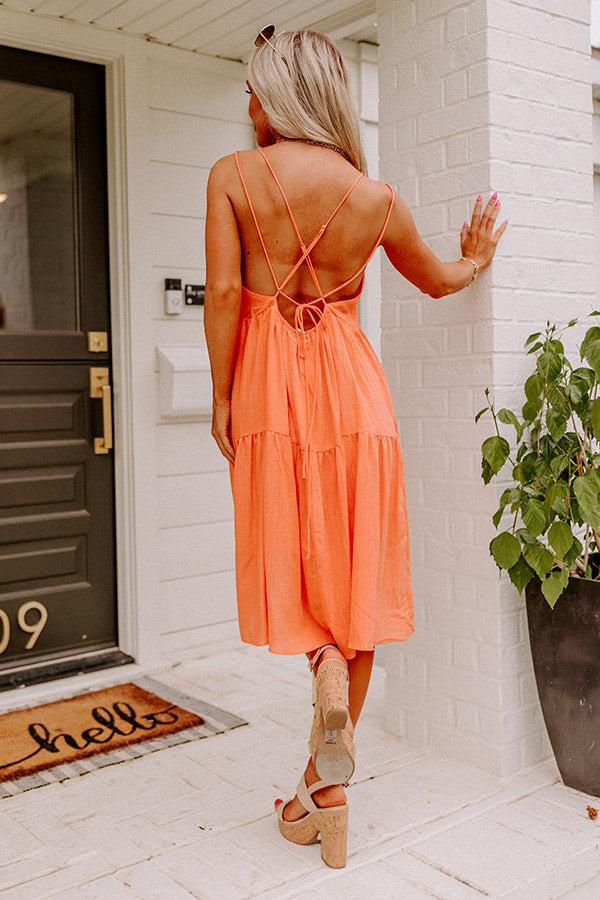 Impressions Lucky Day Babydoll Dress In Orange