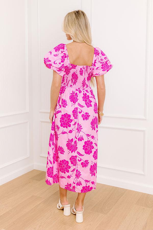 Impressions Lush Rows Floral Midi Dress