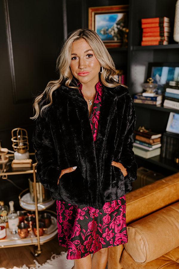 Impressions Luxe Feeling Plush Jacket In Black