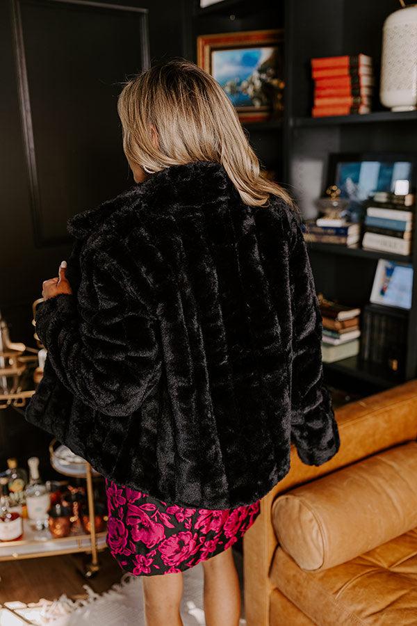 Impressions Luxe Feeling Plush Jacket In Black