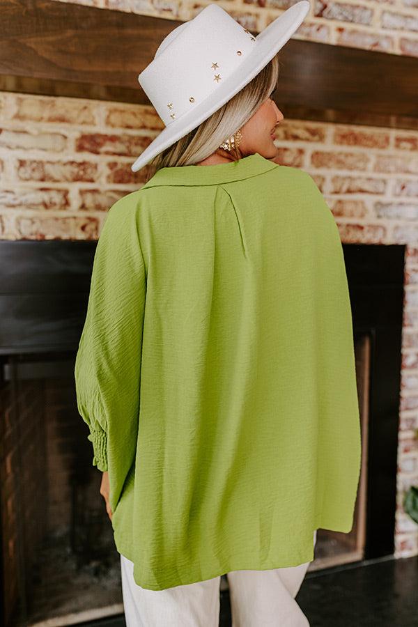 Impressions Luxe Lane Shift Top In Lime