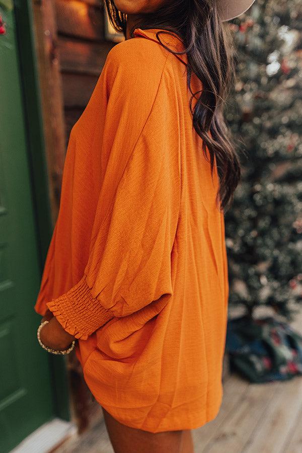 Impressions Luxe Lane Shift Top In Pumpkin