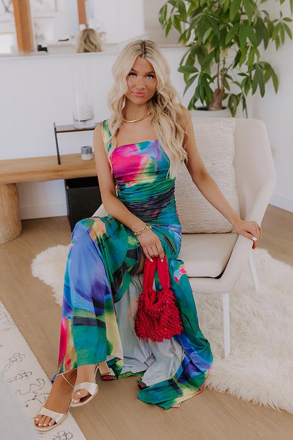 Impressions Luxe Lifestyle Ruched Maxi Dress