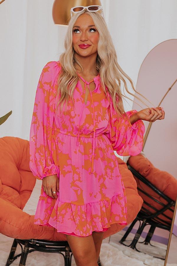 Impressions Luxury Excursions Dress in Hot Pink